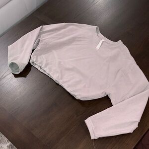 Babaton Beige Region Cropped Sweatshirt